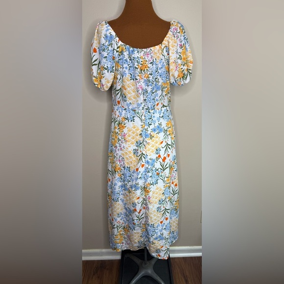 Mary & Mo Floral Short Sleeve Empire Waist Dress Size XL - Picture 3 of 8